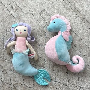 GUND misty mermaid & coral seahorse plush dolls
